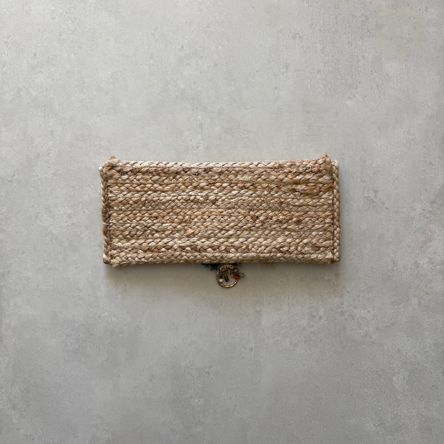 Raffia Beaded Clutch
