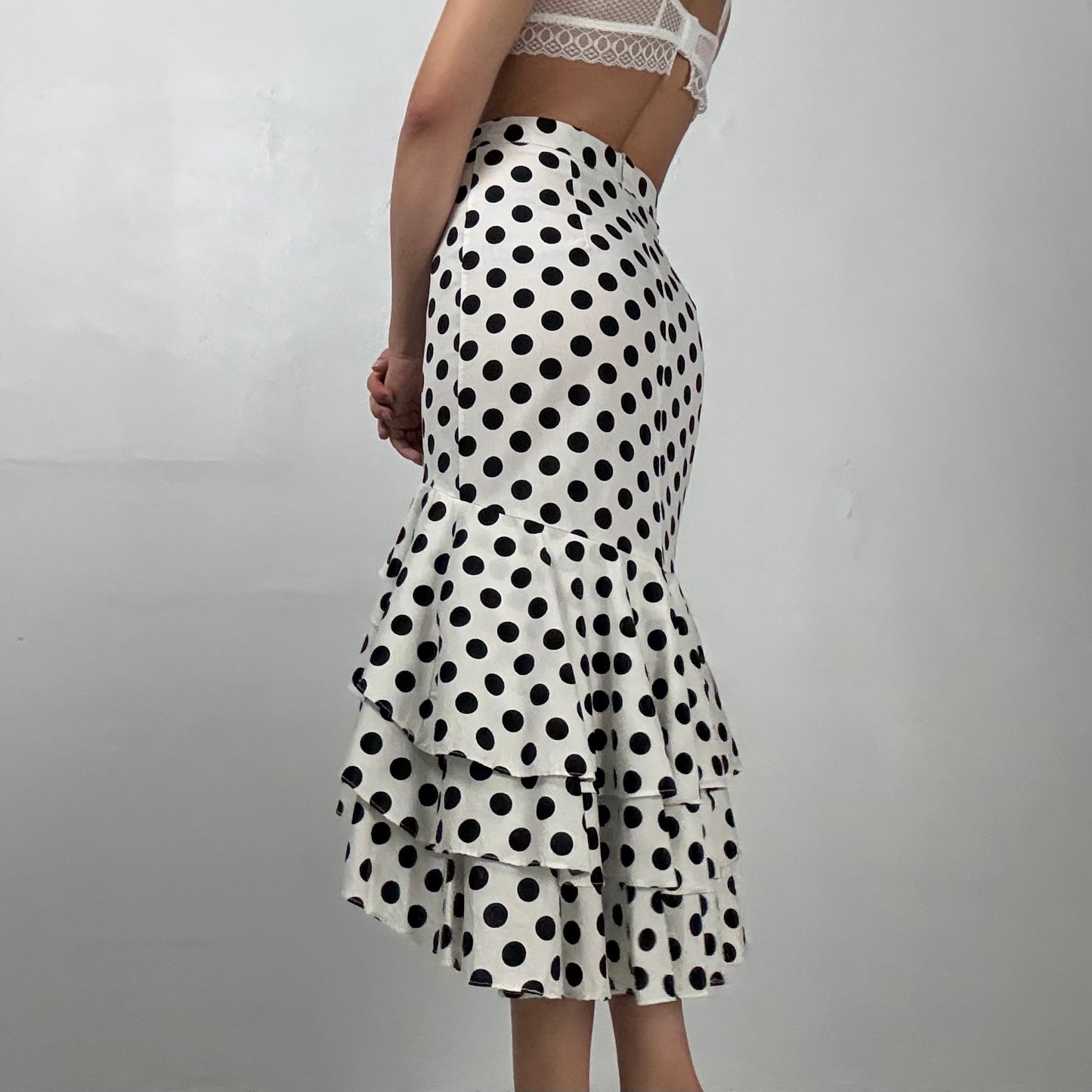 Polka Mermaid Midi Skirt