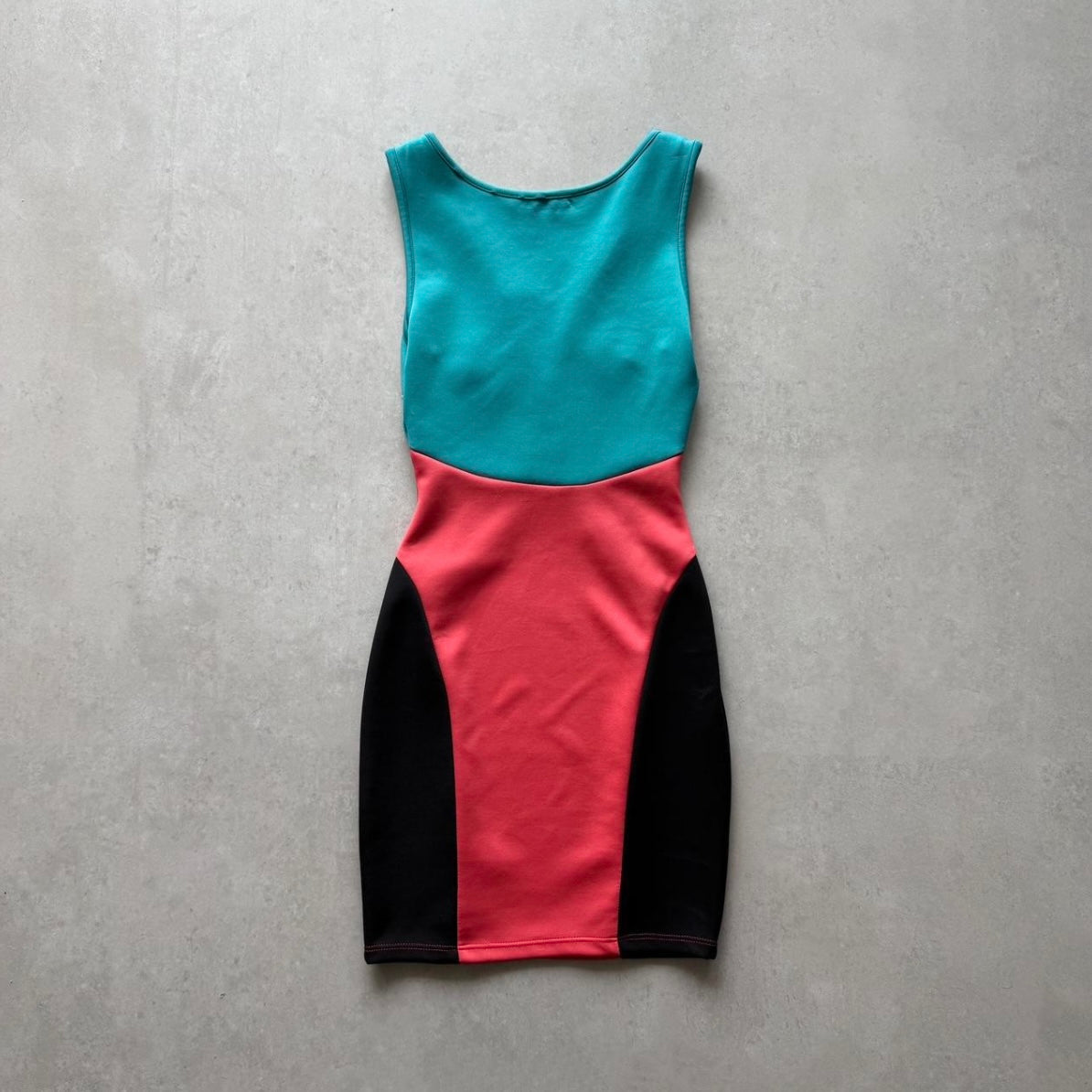 Colorblock Cutout Mini Dress