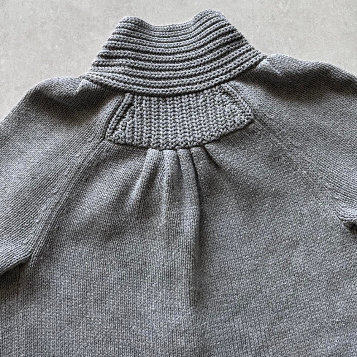 Knit Grey Ruffle Coat