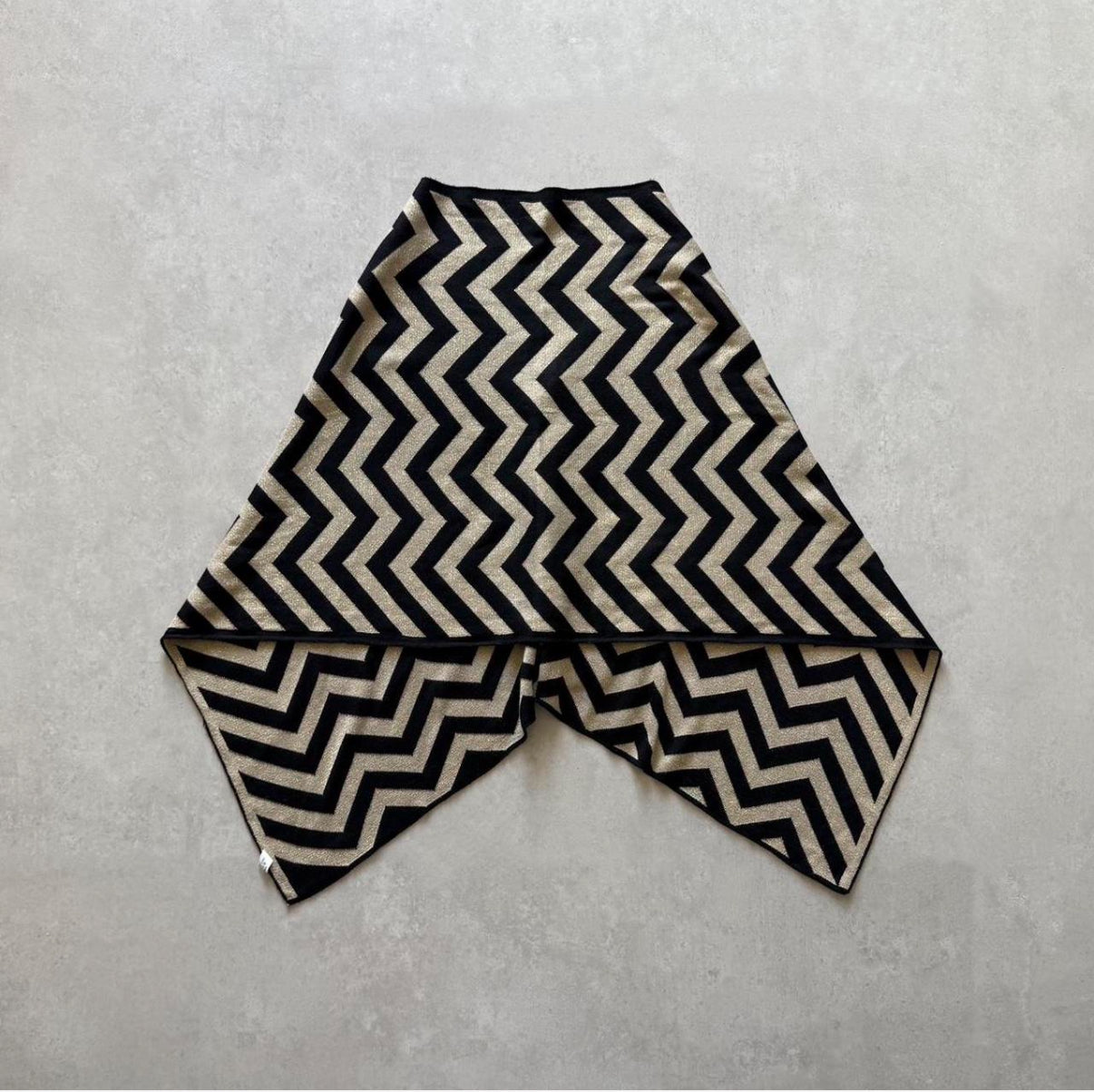 Black and Gold Chevron Shawl