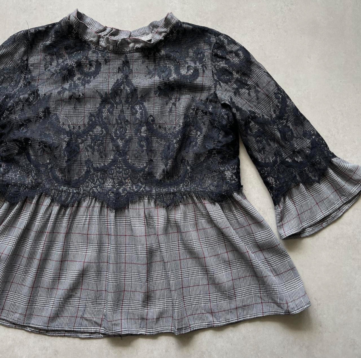 Babydoll Plaid Blouse