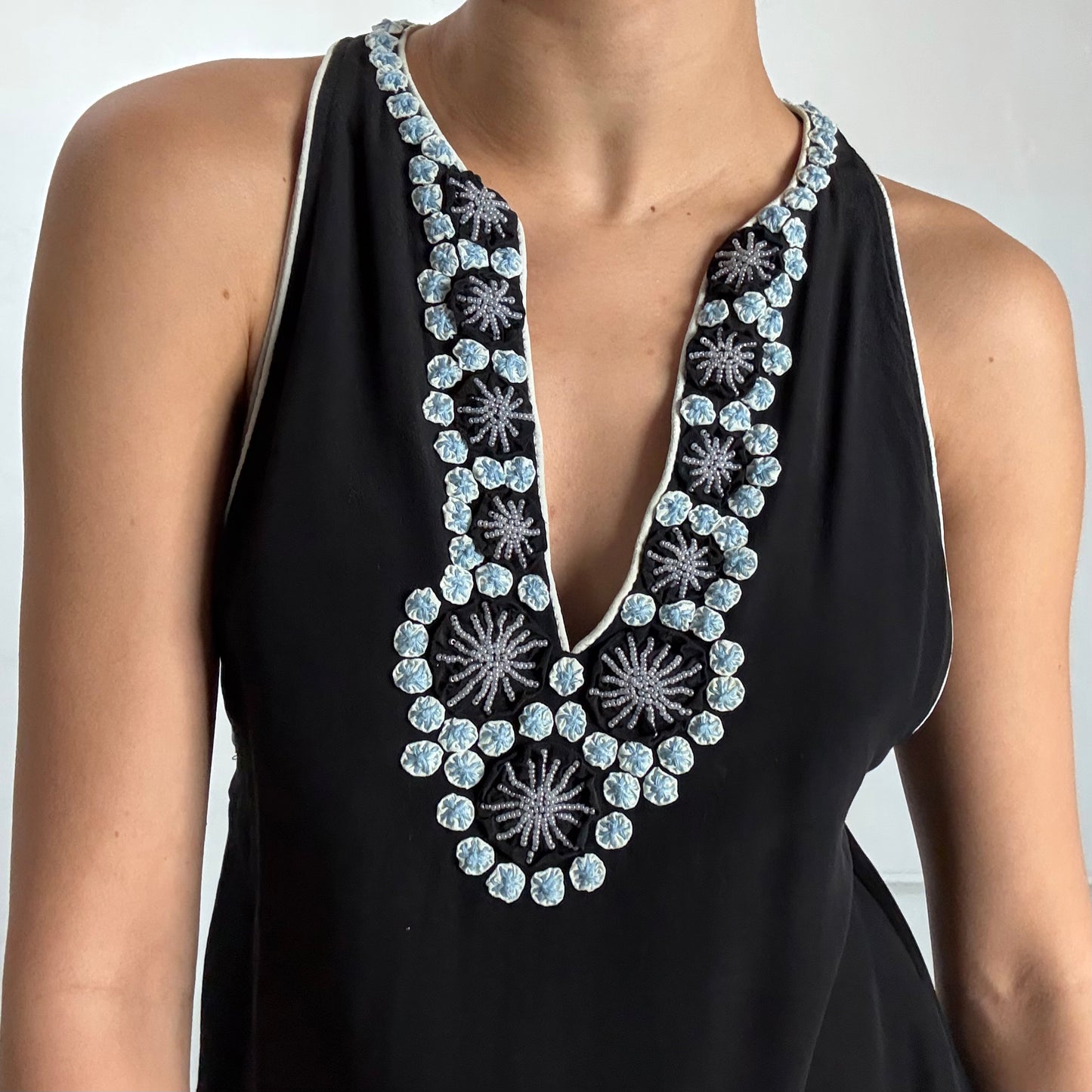 Embroidered Mini Dress