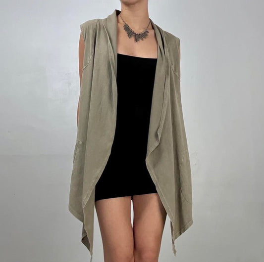 Olive Draped Vest