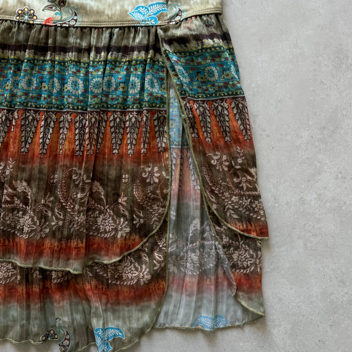 Boho Tiered Wrap Skirt