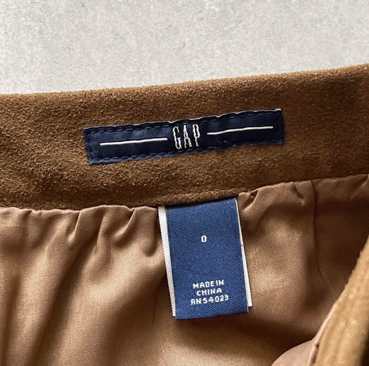 Brown Suede Mini Skirt