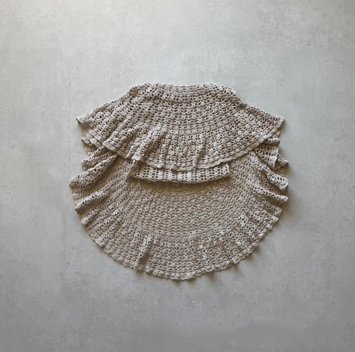 Beige Crochet Shrug