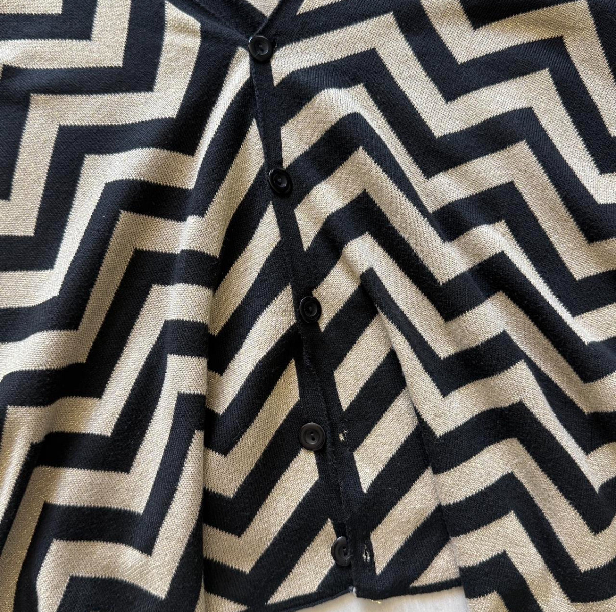 Black and Gold Chevron Shawl