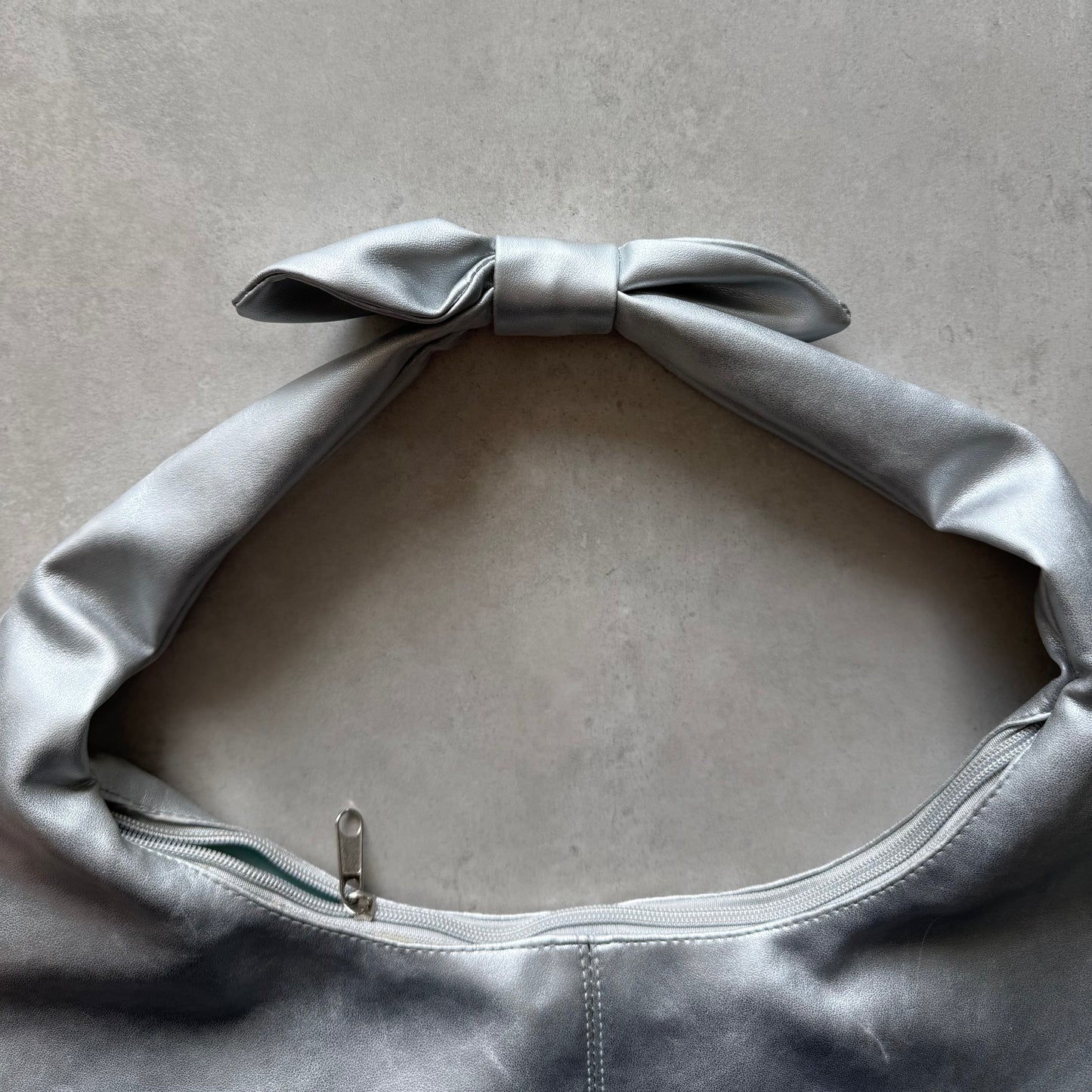 Silver Bow Shoulder Bag