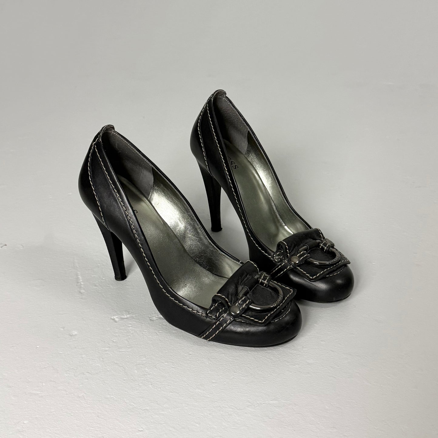 Guess Leather Buckle Heels