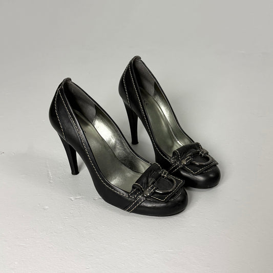 Guess Leather Buckle Heels