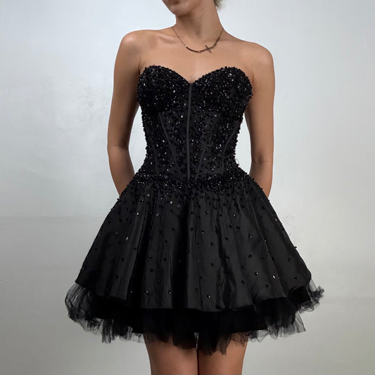 Beaded Mini Sweetheart Dress