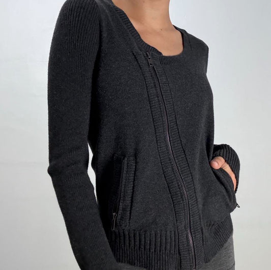 Asymmetrical Zip Cardigan