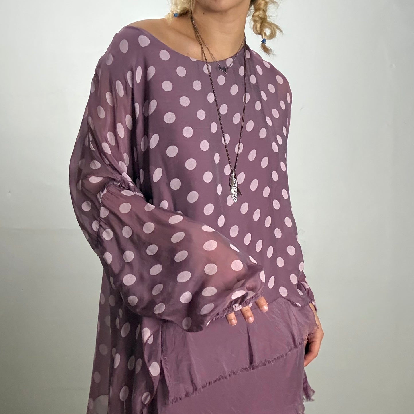 Polka Dot Tiered Maxi Dress