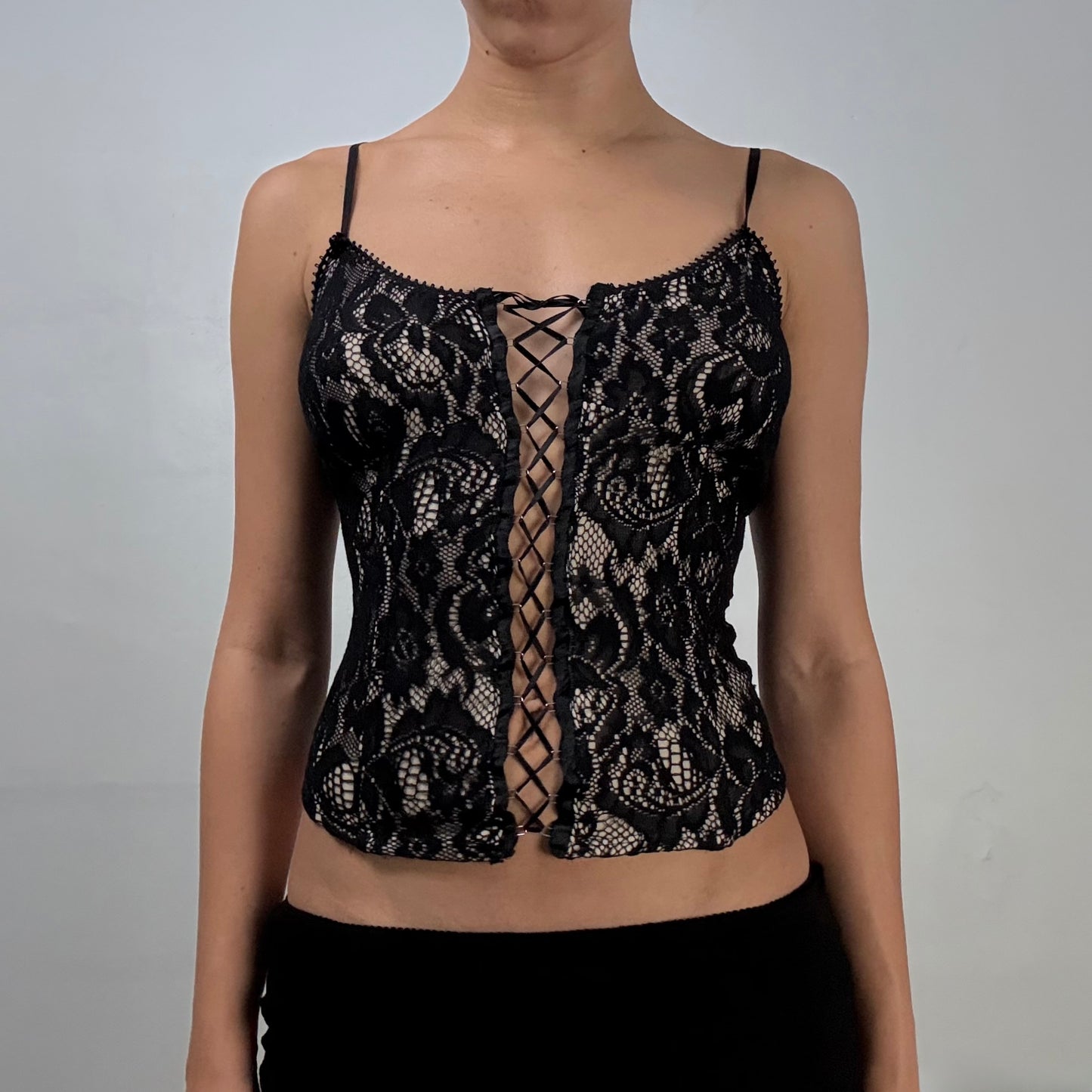 Black Lace Corset Top