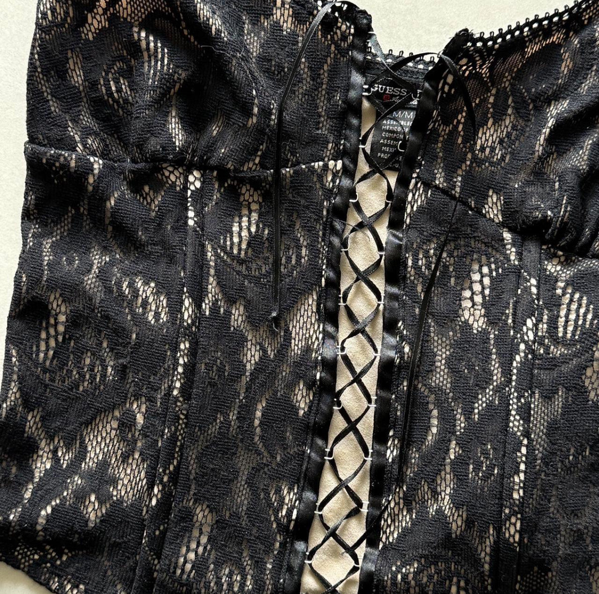 Black Lace Corset Top