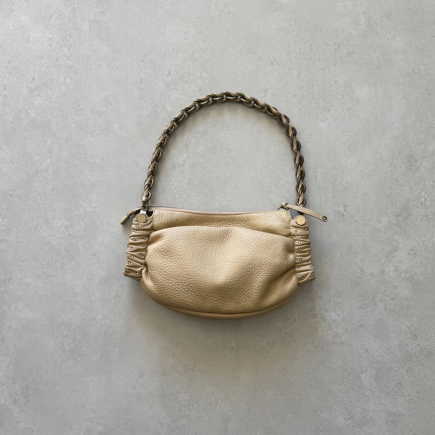 Paris Hilton Cream Chain Handle Bag