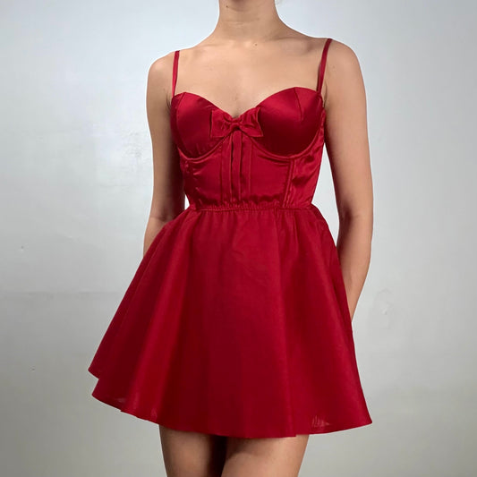 VS Red Satin Babydoll Dress