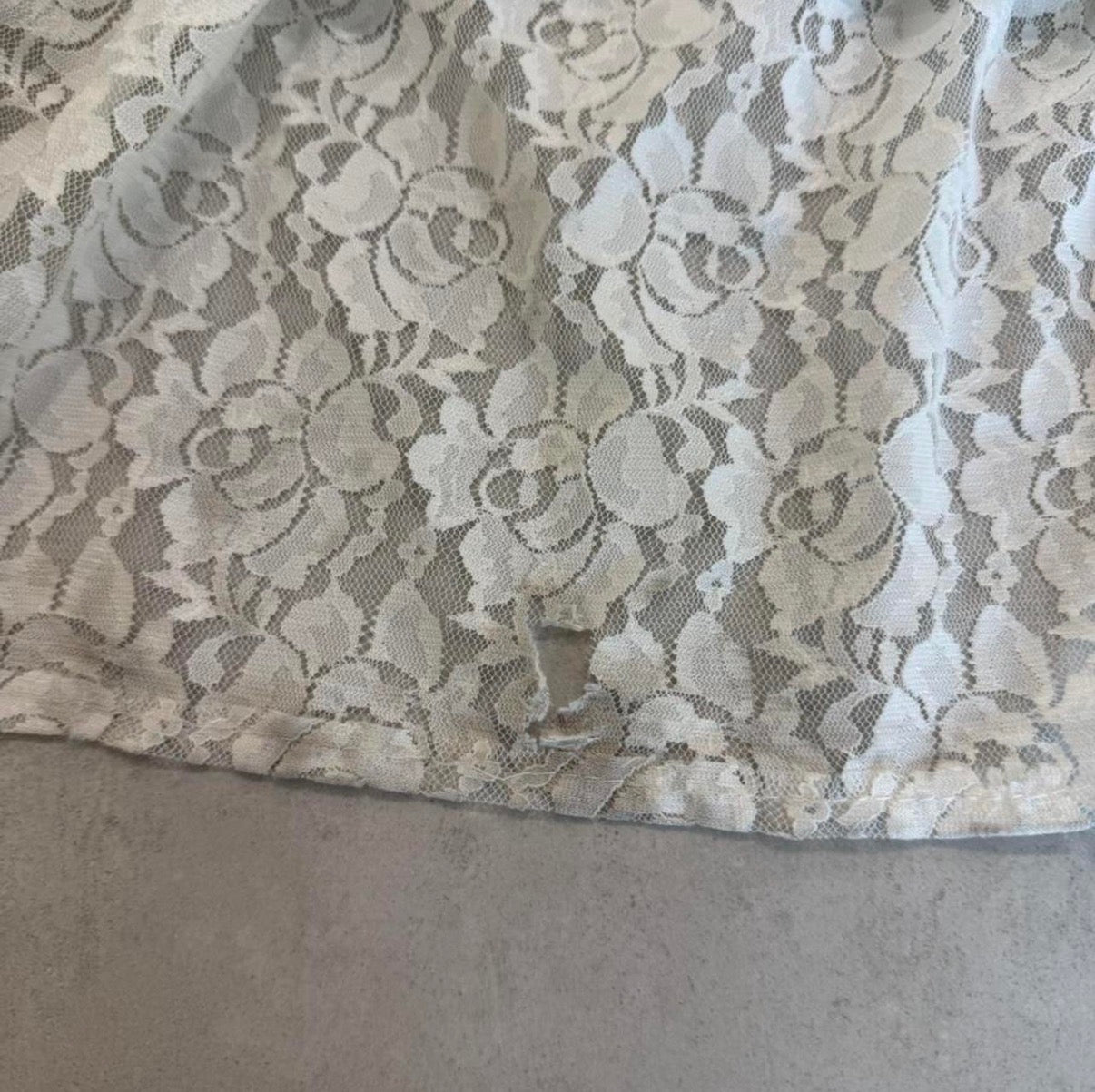 White Lace High-Low Dress