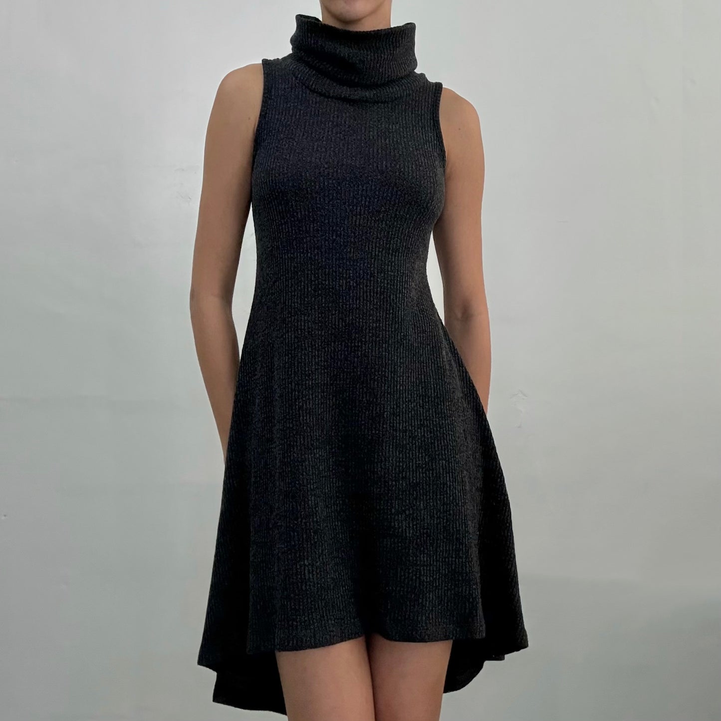 Turtleneck Slouch Sleeveless Dress
