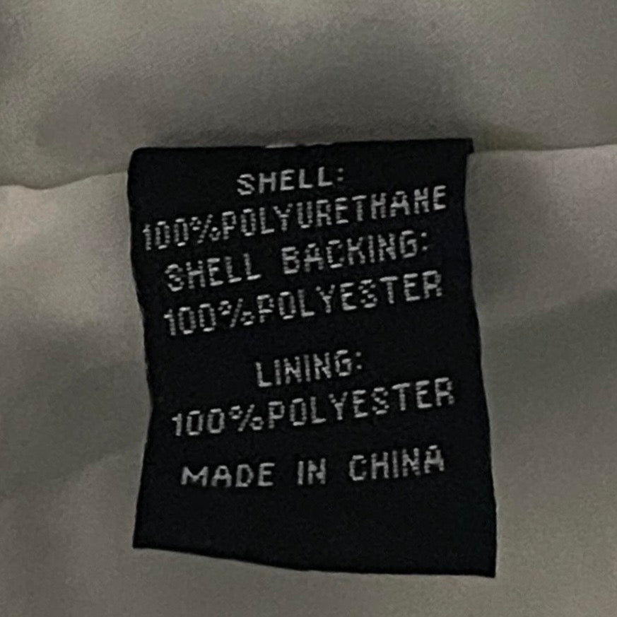 Pleated Hem Leather Jacket