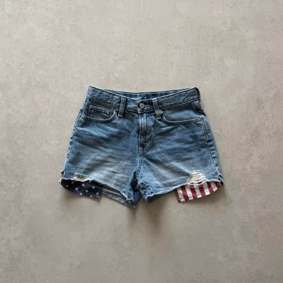 Flag Pocket Denim Shorts