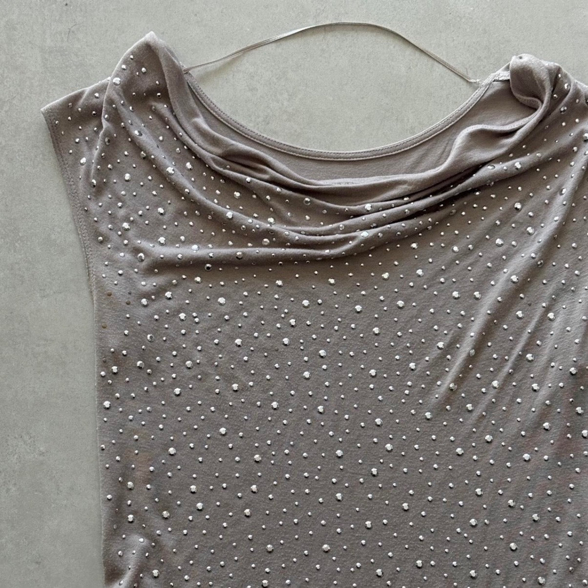 Studded Cowl Neck Top