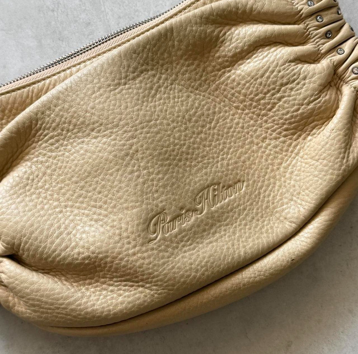 Paris Hilton Cream Chain Handle Bag