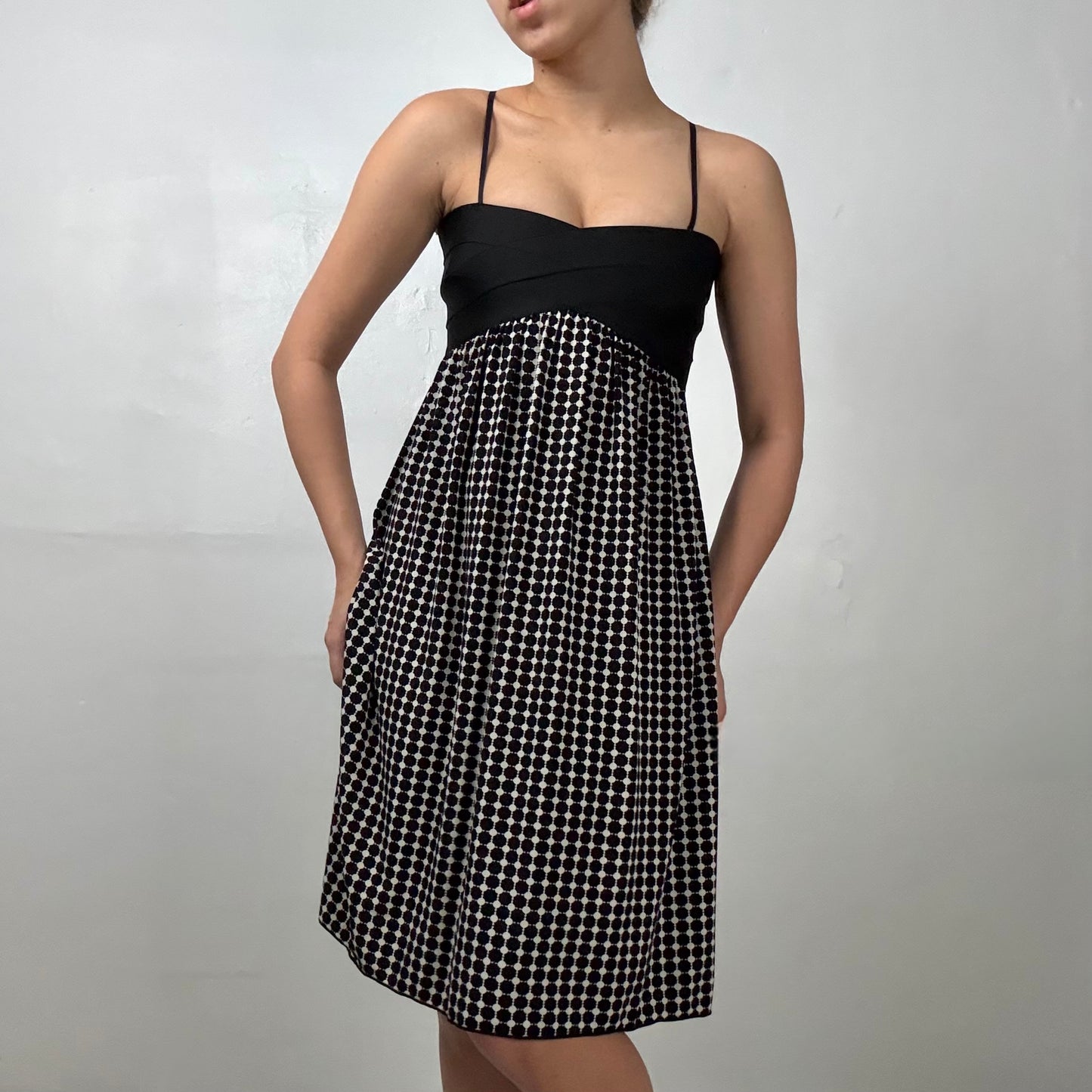 Bandage Polka Dot Midi Dress