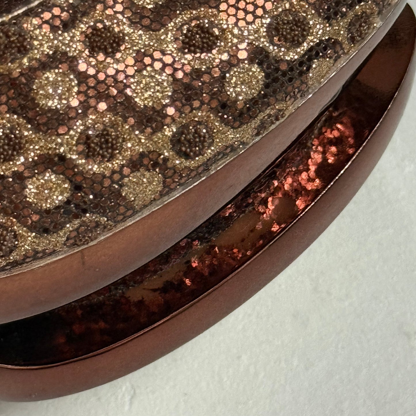 Metallic Double Platform Heels