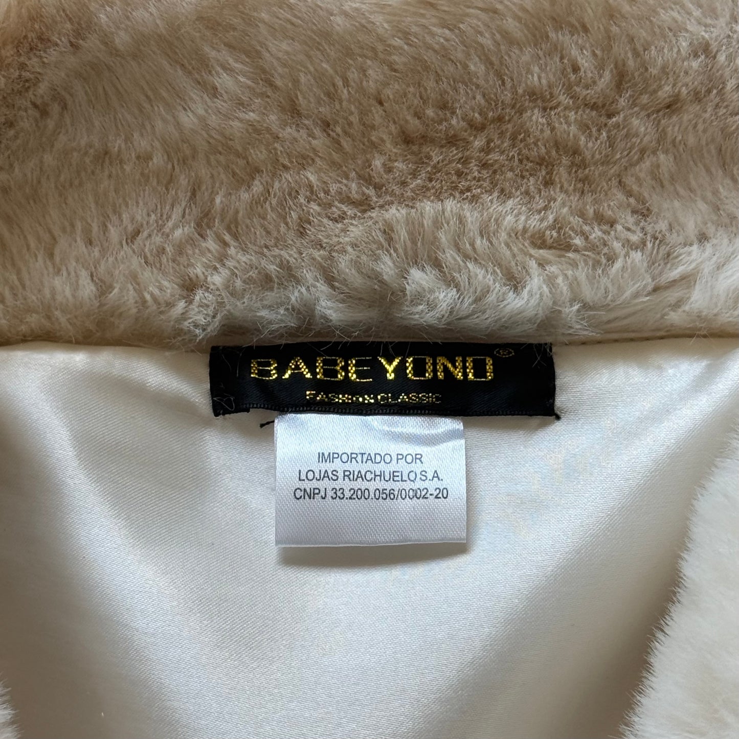Cream Faux Fur Wrap Cape