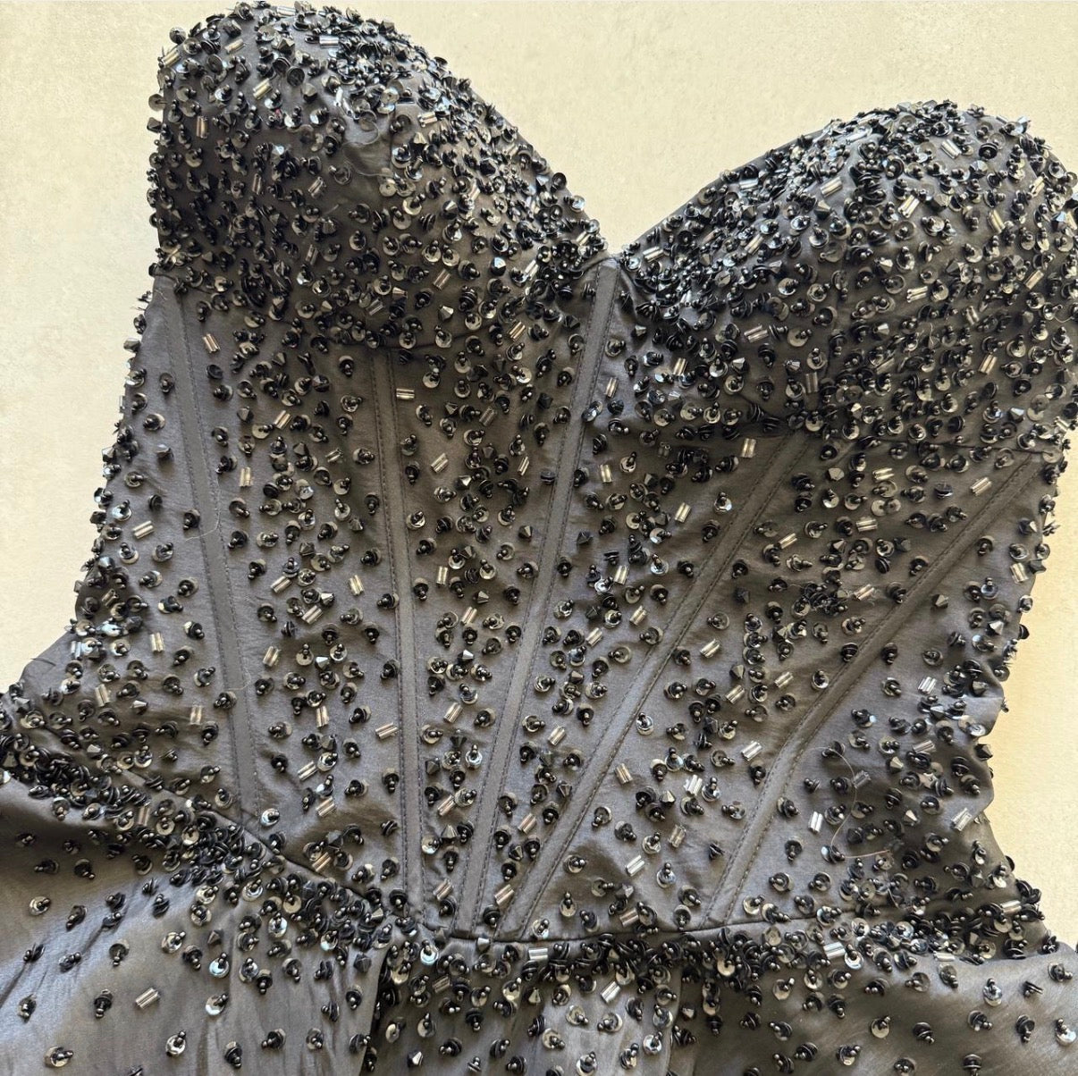 Beaded Mini Sweetheart Dress