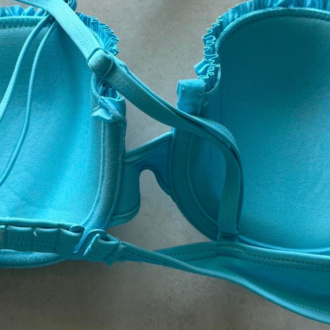 Blue Ruffle Bikini Set