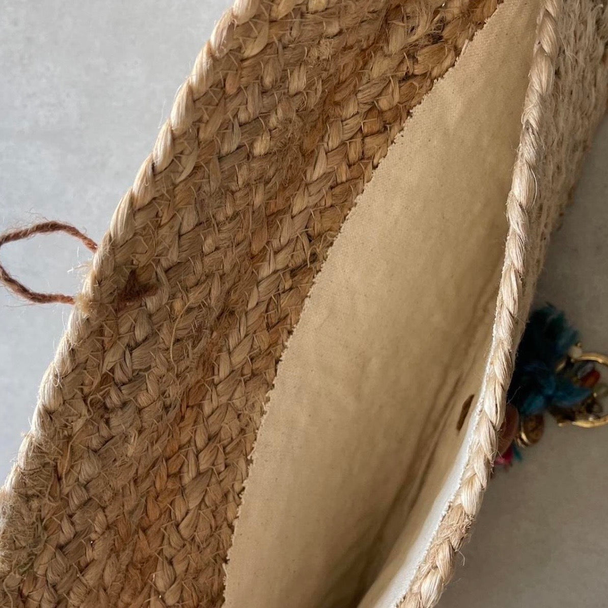 Raffia Beaded Clutch