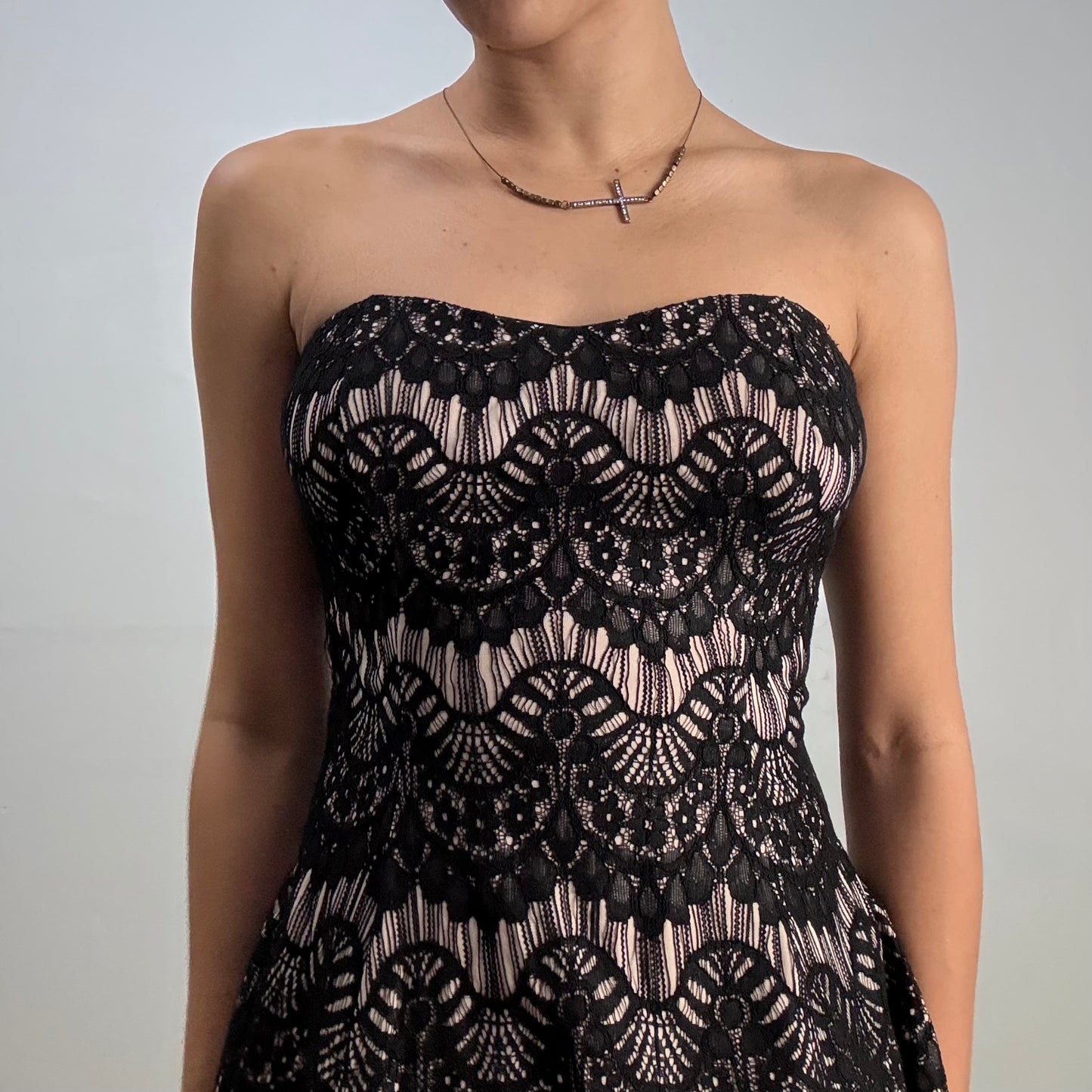 Black Lace Mini Dress