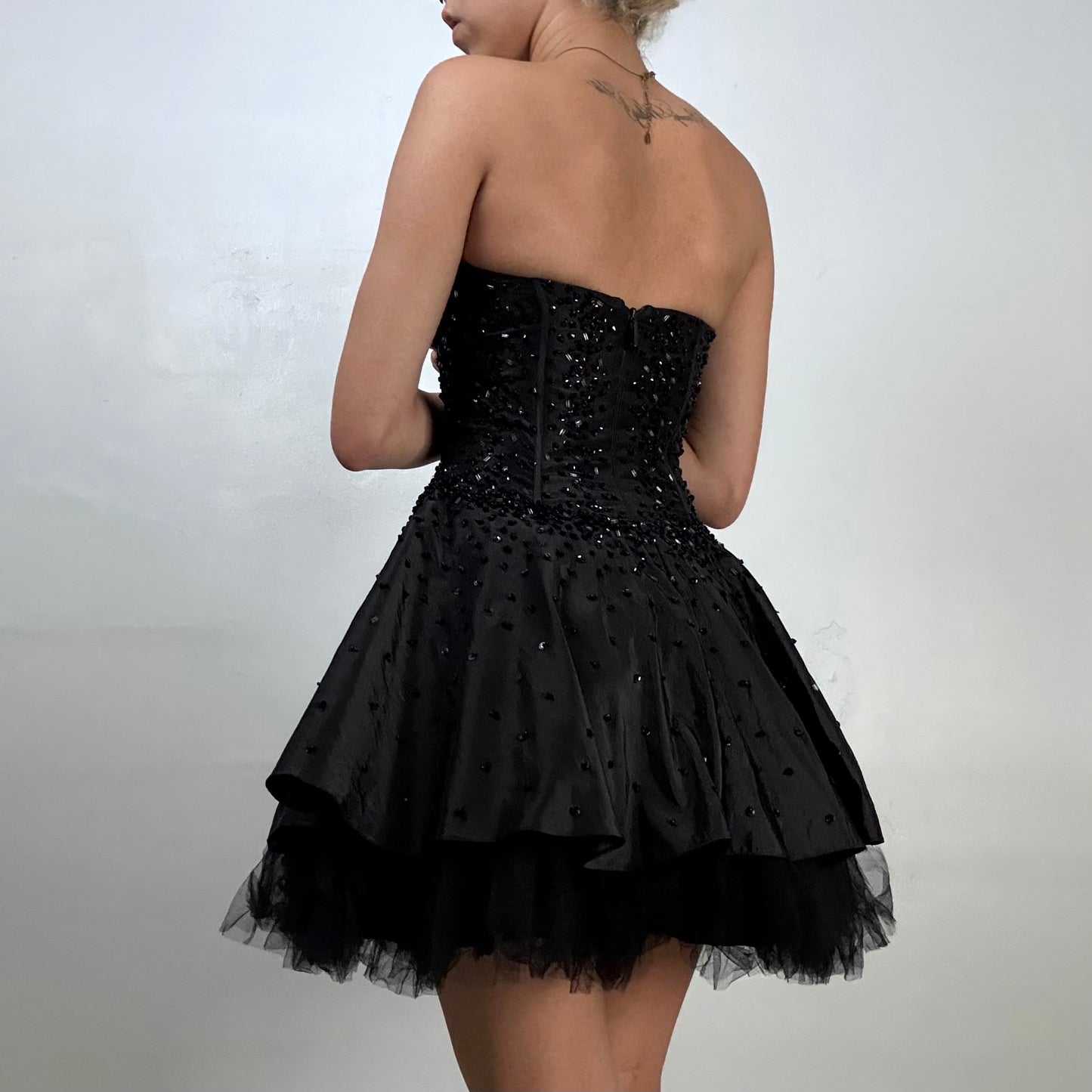 Beaded Mini Sweetheart Dress