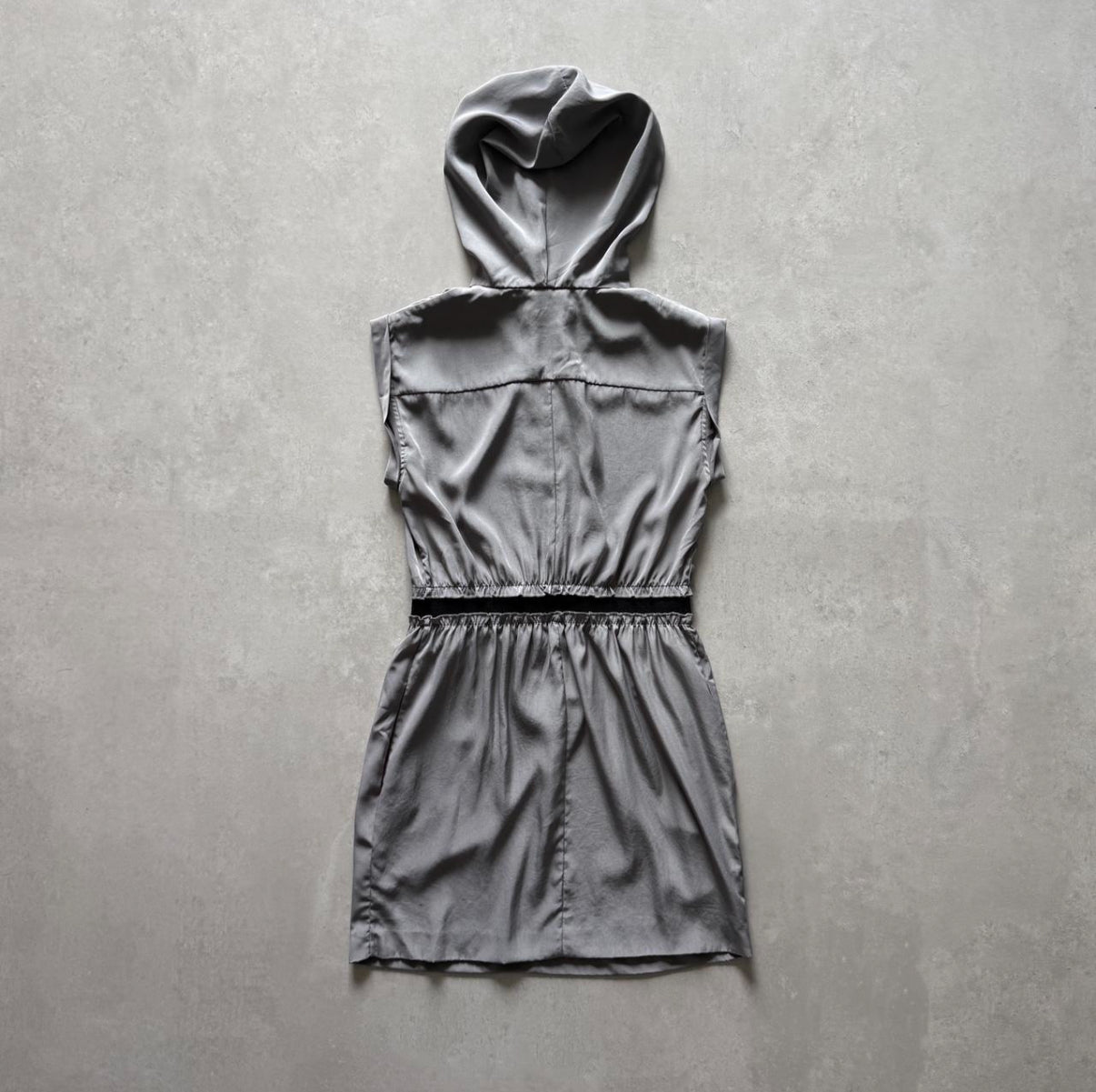 Full Zip Hooded Mini Dress