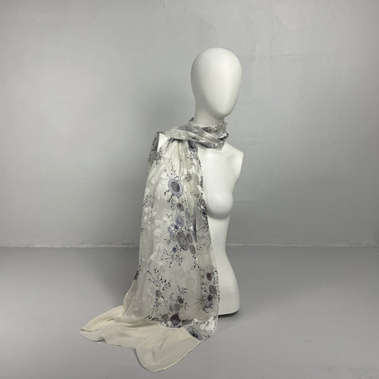 Sheer Floral Scarf