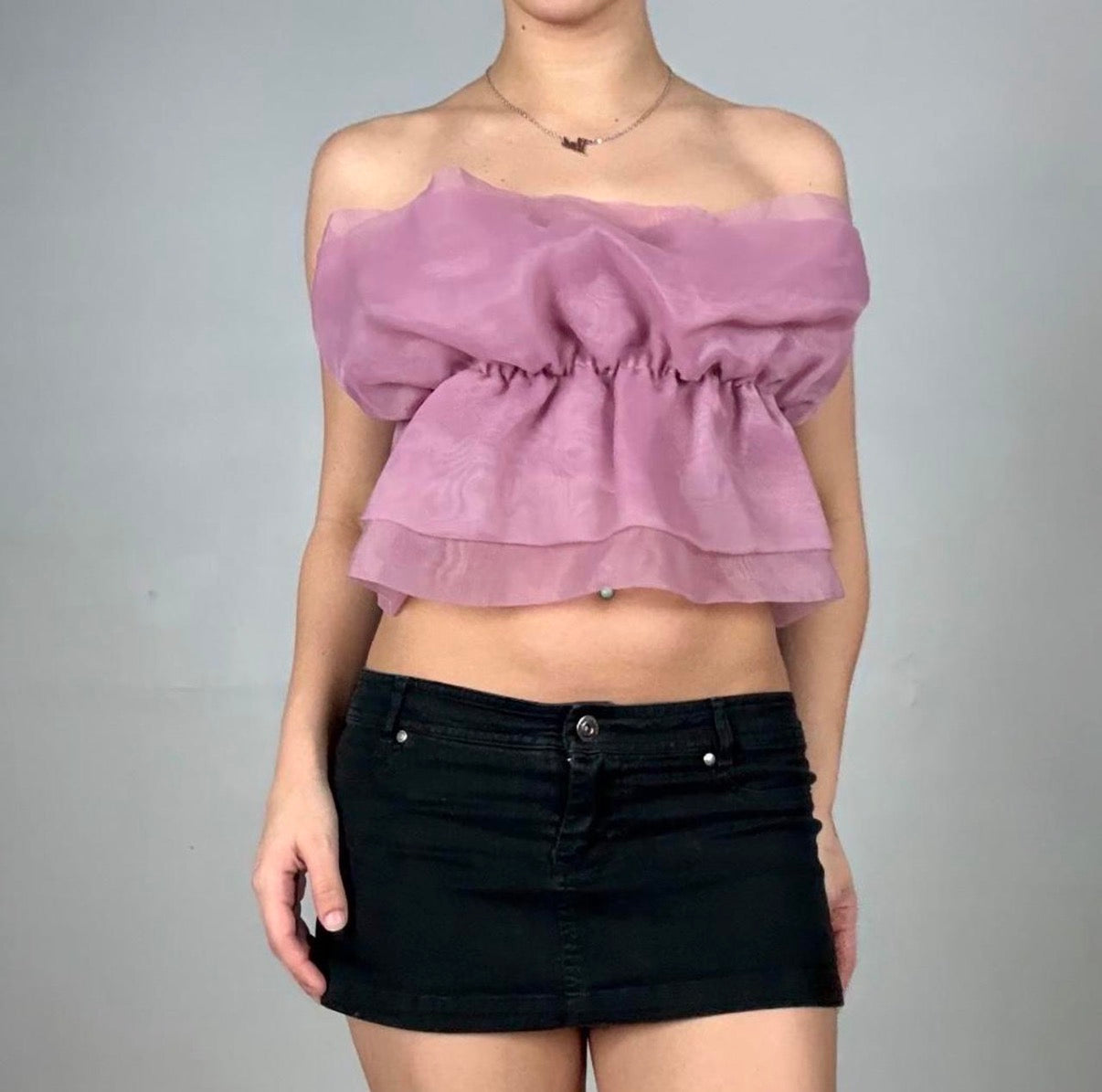 Organza Bandeau Top