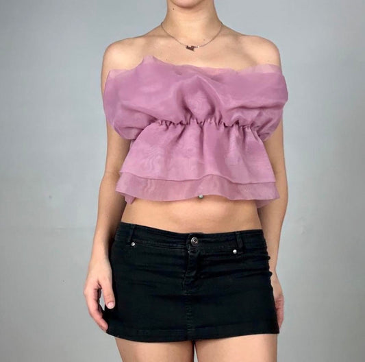 Organza Bandeau Top