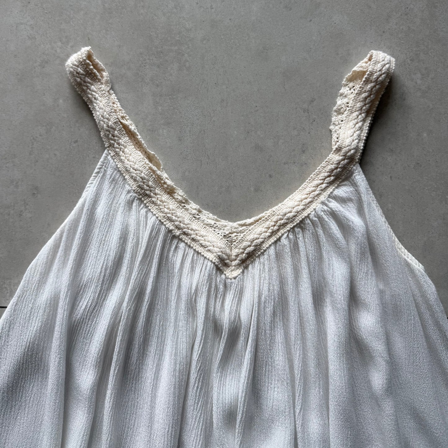 Boho Crochet Trim Swing Tank