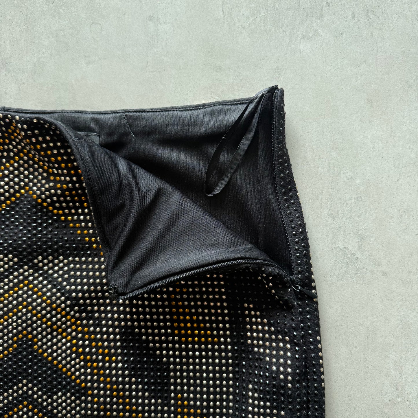 Studded Mesh Mini Skirt