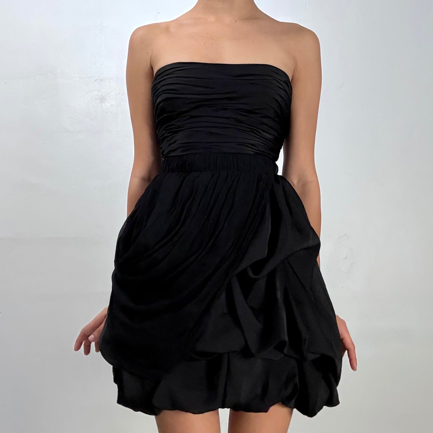 Strapless Black Bubble Dress