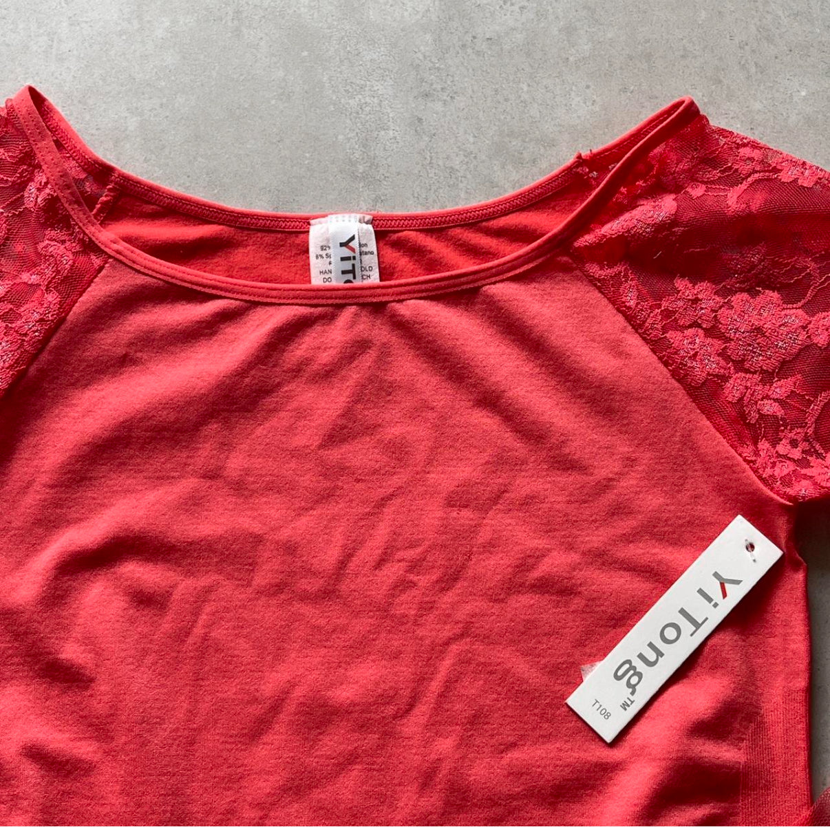 Ruffle Waist Lace Top