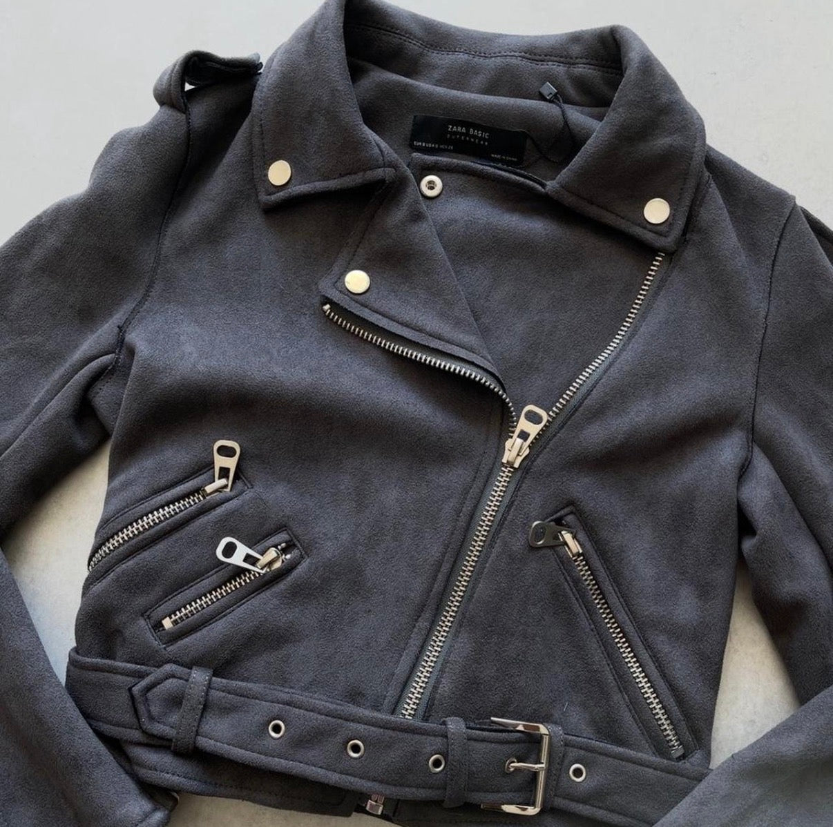 Cropped Moto Jacket