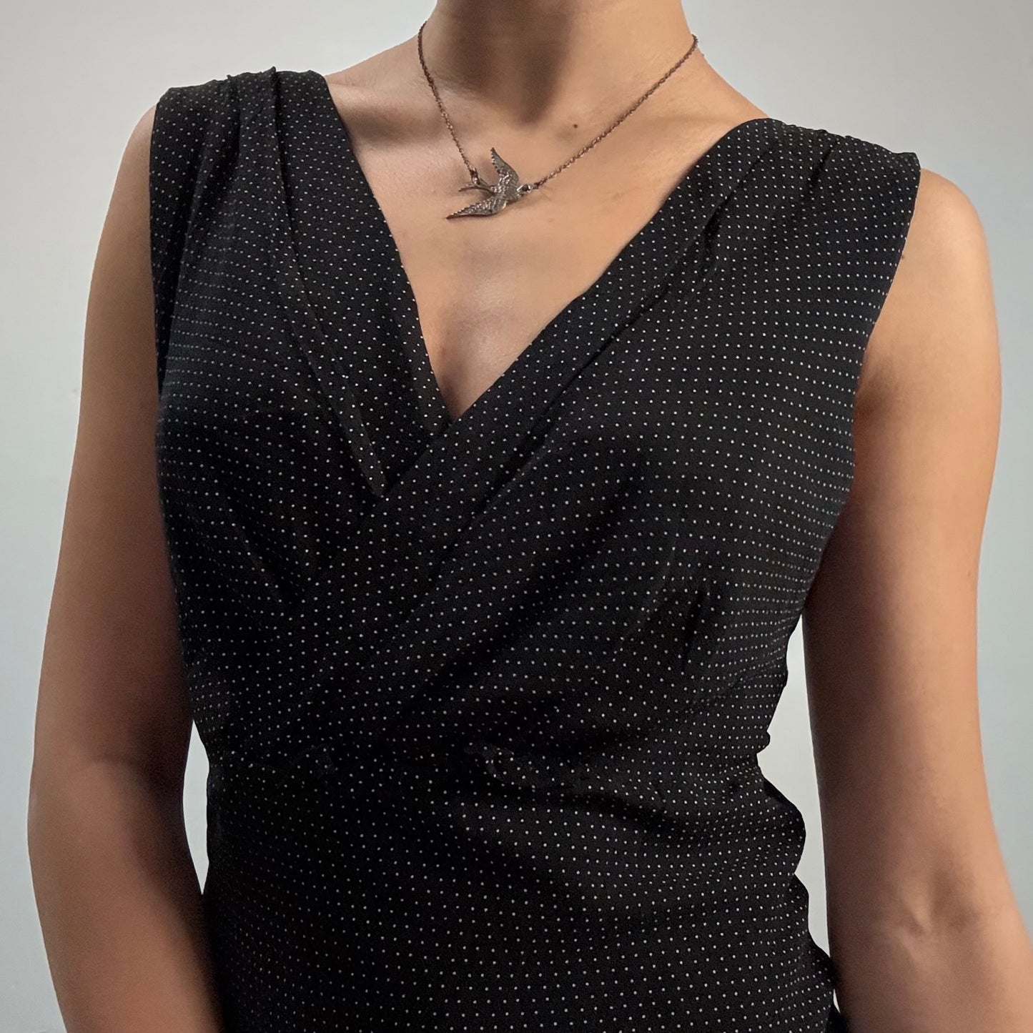 Silk Polka Dot Dress