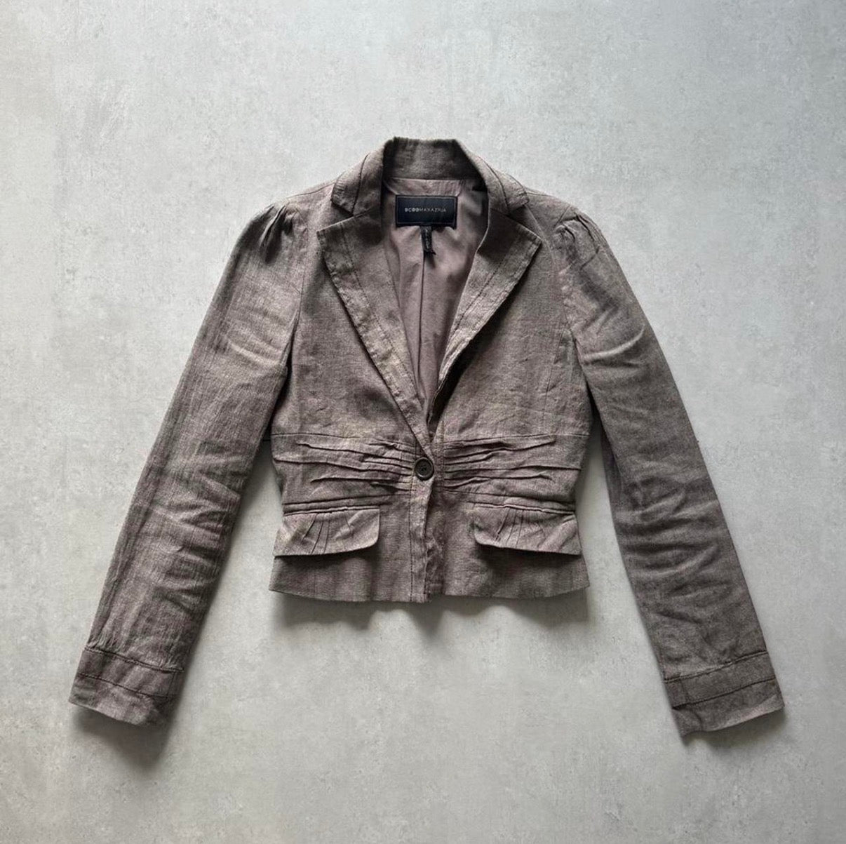 BCBG Cropped Linen Blazer