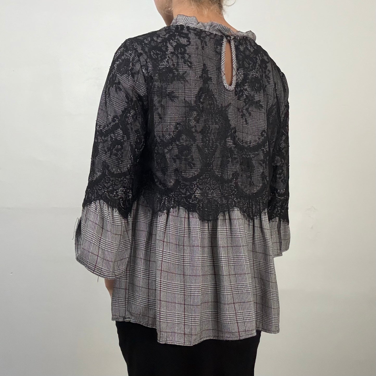 Babydoll Plaid Blouse