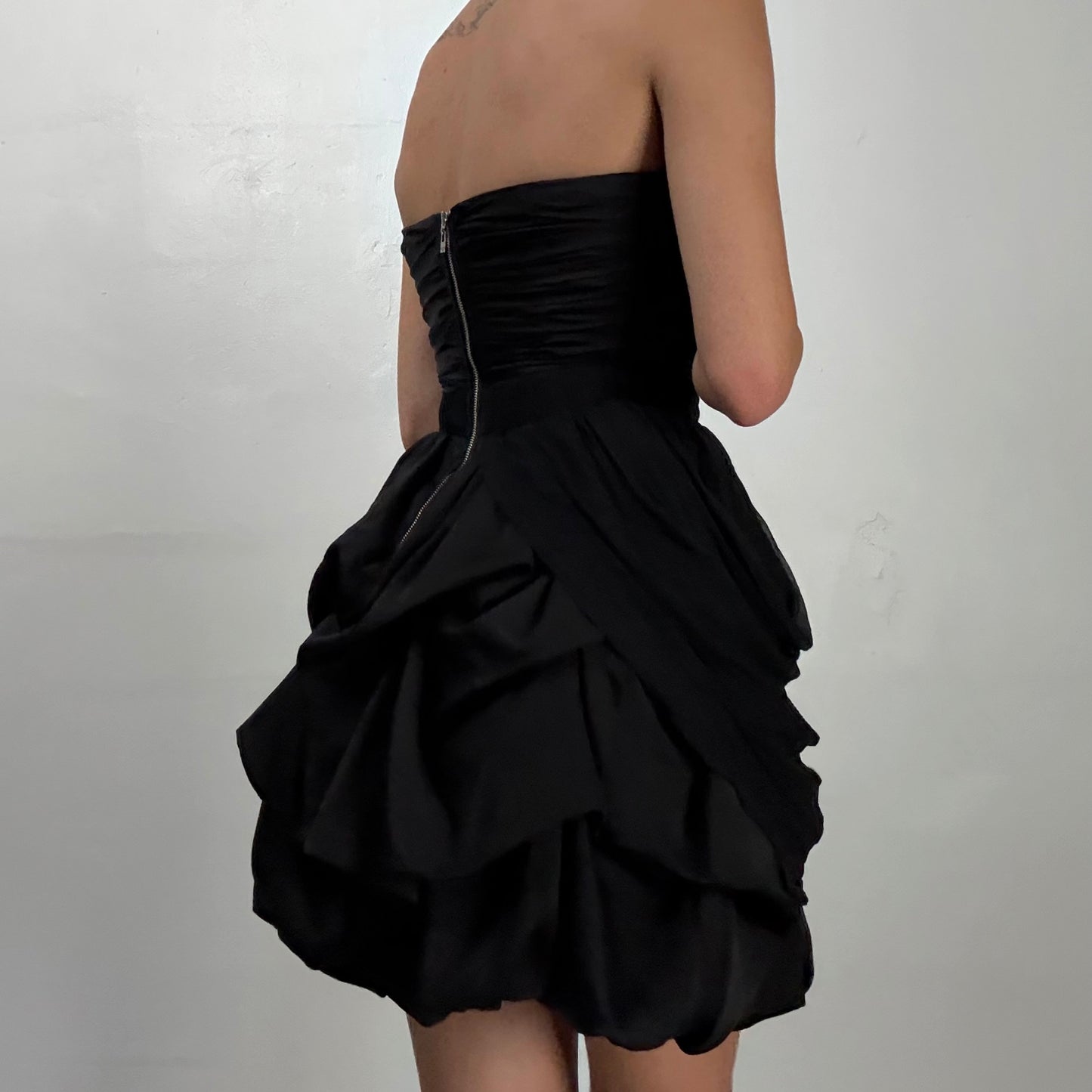 Strapless Black Bubble Dress