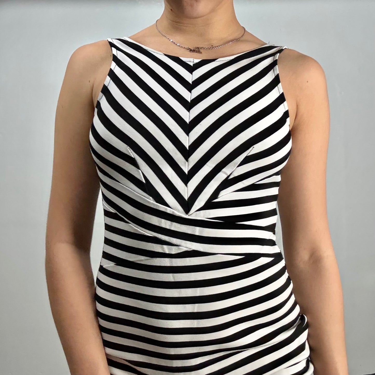 Black & White Striped Mini Dress